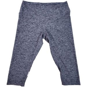 Tesla Heathered Grey Cropped Active Hi Stretch Soft Leggings